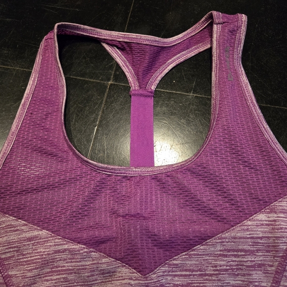 Reebok racerback tank top lightweight purple Heathered misses size large NWOT - Picture 2 of 8